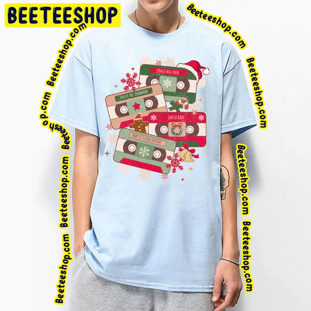 Retro Christmas Music Cassette Tapes Trending Unisex T-Shirt Retro Christmas Music Cassette Tapes Trending Unisex T-Shirt