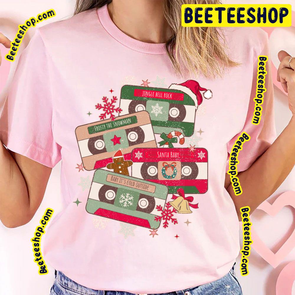 Retro Christmas Music Cassette Tapes Trending Unisex T-Shirt Retro Christmas Music Cassette Tapes Trending Unisex T-Shirt
