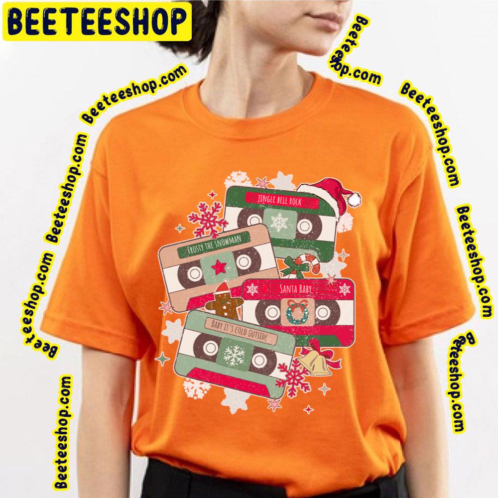 Retro Christmas Music Cassette Tapes Trending Unisex T-Shirt Retro Christmas Music Cassette Tapes Trending Unisex T-Shirt