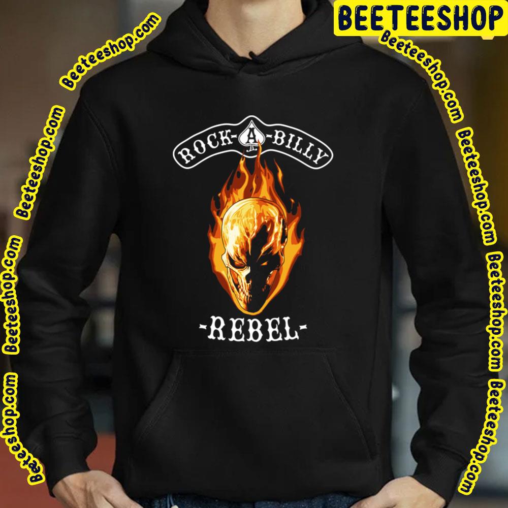 Rockabilly Rebel Flaming Skull Trending Unisex Sweatshirt Rockabilly Rebel Flaming Skull Trending Unisex Sweatshirt