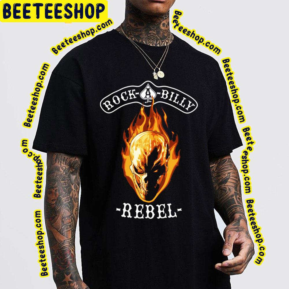 Rockabilly Rebel Flaming Skull Trending Unisex Sweatshirt Rockabilly Rebel Flaming Skull Trending Unisex Sweatshirt