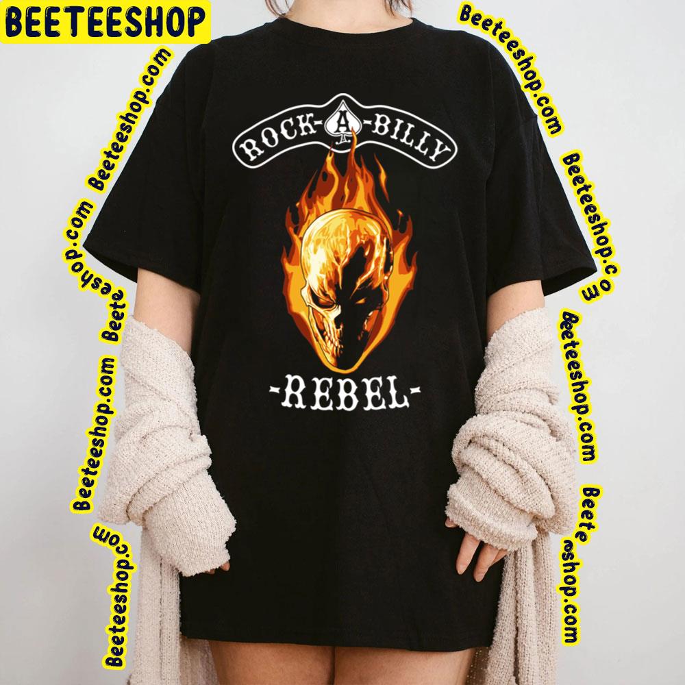 Rockabilly Rebel Flaming Skull Trending Unisex Sweatshirt Rockabilly Rebel Flaming Skull Trending Unisex Sweatshirt