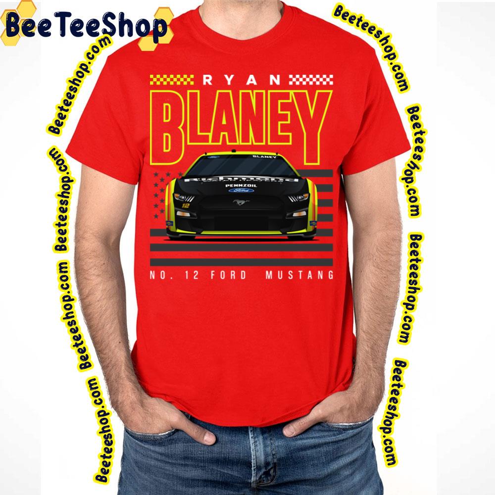 Ryan Blaney Racing Next Gen Mustang Black Racing Car Trending Unisex T-Shirt Ryan Blaney Racing Next Gen Mustang Black Racing Car Trending Unisex T-Shirt