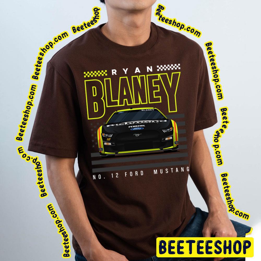 Ryan Blaney Racing Next Gen Mustang Black Racing Car Trending Unisex T-Shirt Ryan Blaney Racing Next Gen Mustang Black Racing Car Trending Unisex T-Shirt
