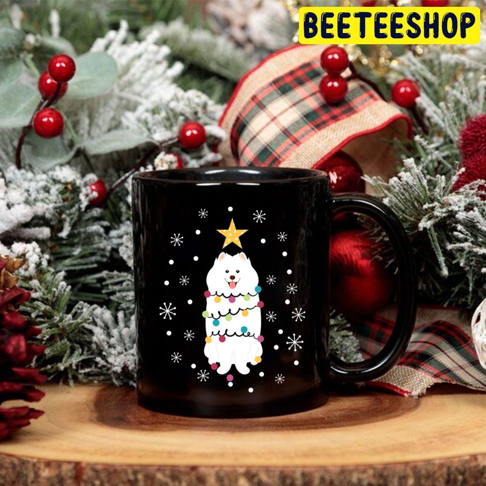Samoyed Dog Christmas Tree Funny Kawaii Trending Unisex Hoodie Samoyed Dog Christmas Tree Funny Kawaii Trending Unisex Hoodie