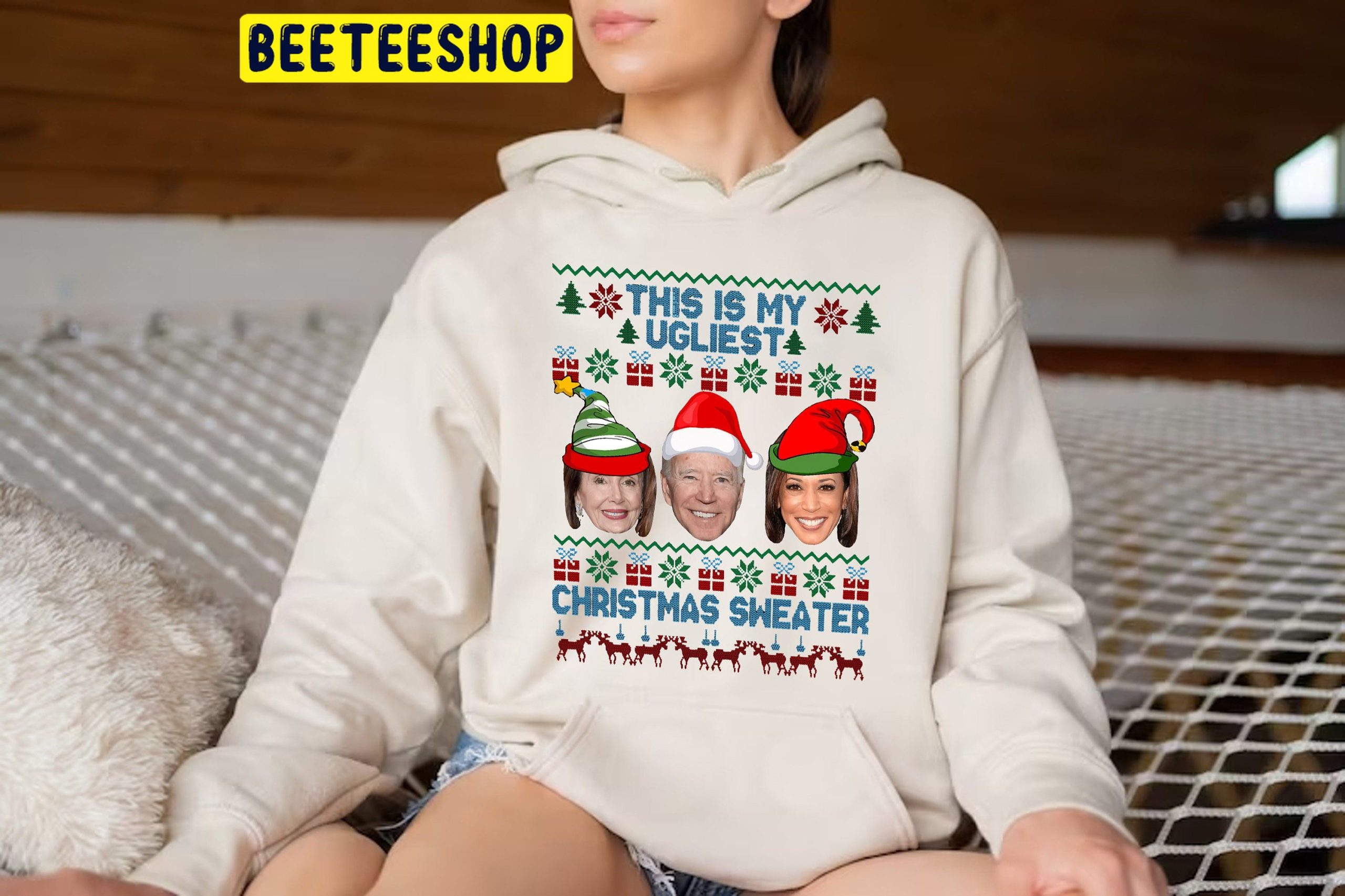 Santa Joe Biden This Is My Ugliest Christmas Trending Unisex Shirt Santa Joe Biden This Is My Ugliest Christmas Trending Unisex Shirt
