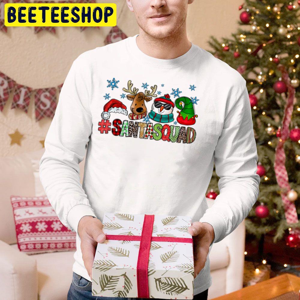Santa Squad Deer Snow Man Elf Santa Trending Unisex Hoodie Santa Squad Deer Snow Man Elf Santa Trending Unisex Hoodie