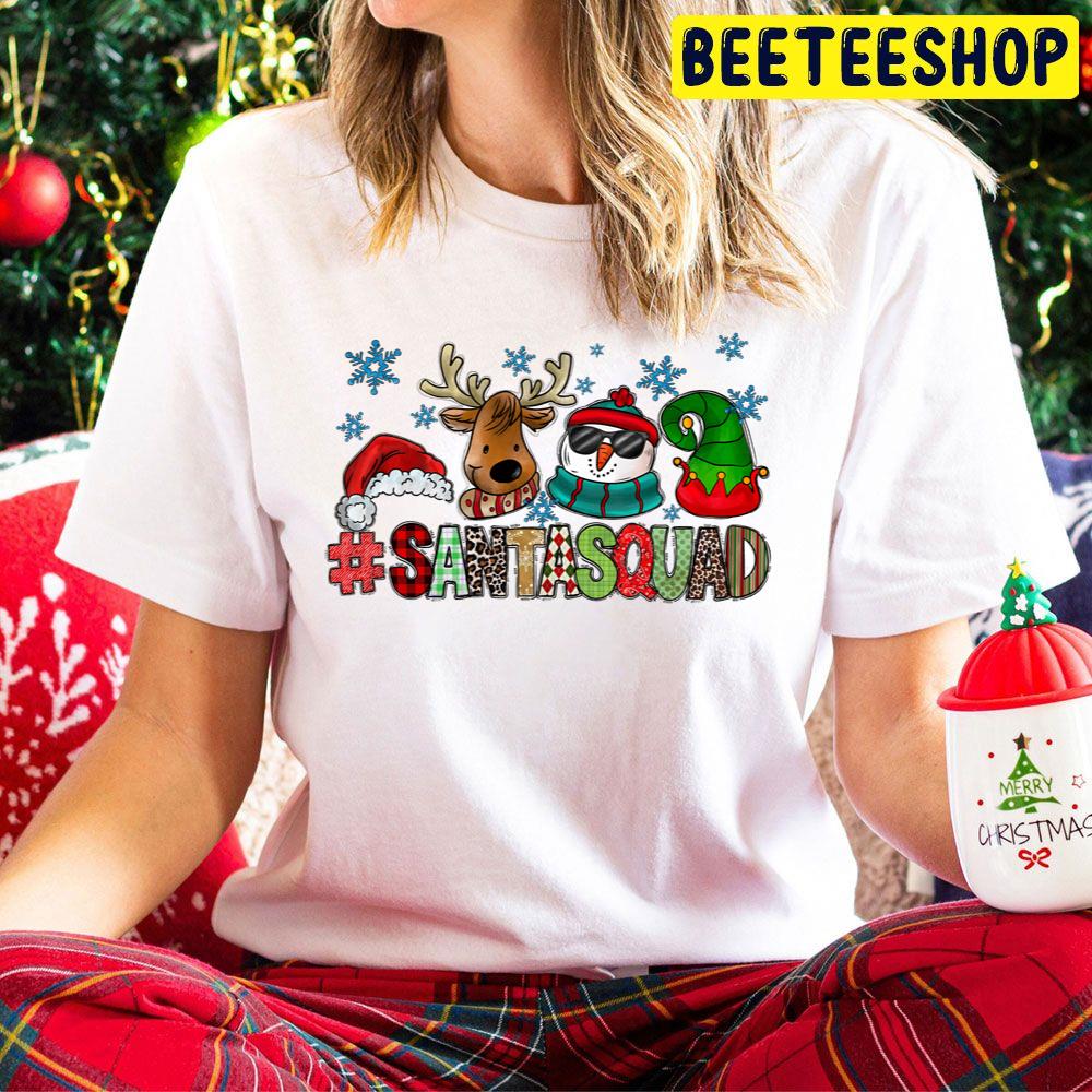 Santa Squad Deer Snow Man Elf Santa Trending Unisex Hoodie Santa Squad Deer Snow Man Elf Santa Trending Unisex Hoodie