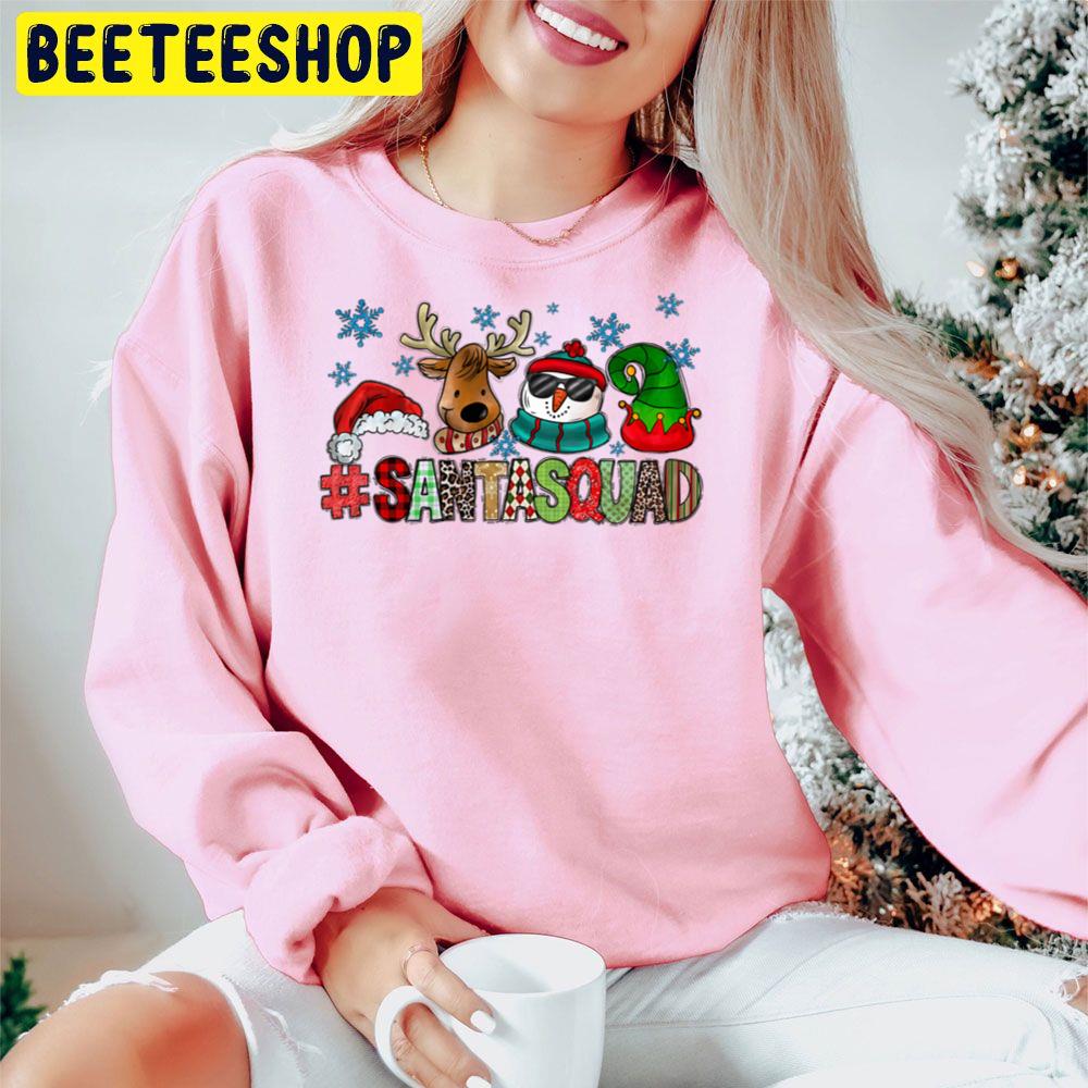 Santa Squad Deer Snow Man Elf Santa Trending Unisex Hoodie Santa Squad Deer Snow Man Elf Santa Trending Unisex Hoodie