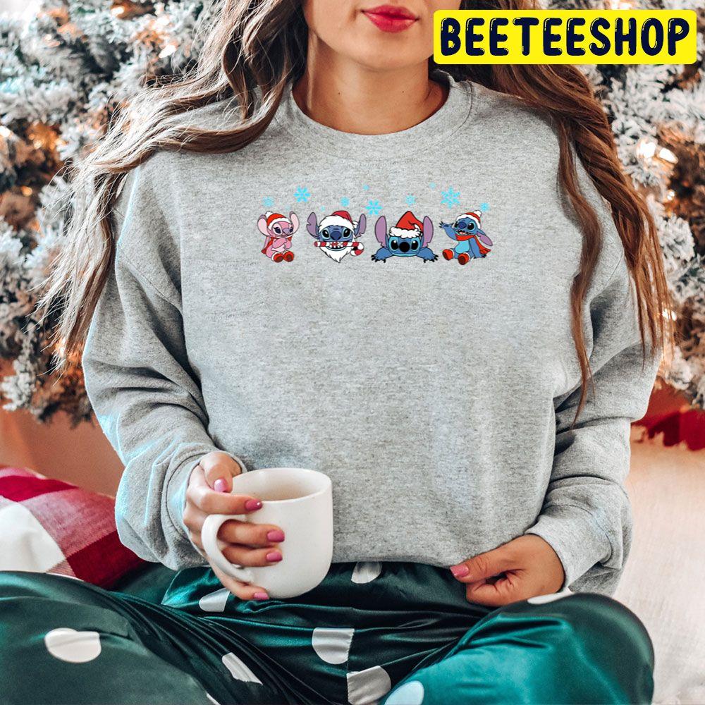 Santa Stitch Disney Christmas Trending Unisex Hoodie Santa Stitch Disney Christmas Trending Unisex Hoodie