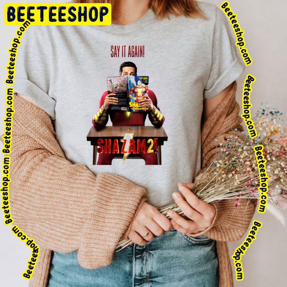 Say It Again Shazam Movie Vintage Art Graphic Trending Unisex T-Shirt Say It Again Shazam Movie Vintage Art Graphic Trending Unisex T-Shirt