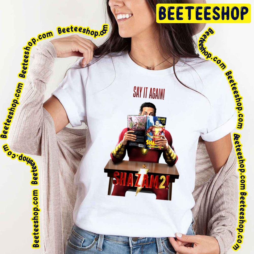 Say It Again Shazam Movie Vintage Art Graphic Trending Unisex T-Shirt Say It Again Shazam Movie Vintage Art Graphic Trending Unisex T-Shirt