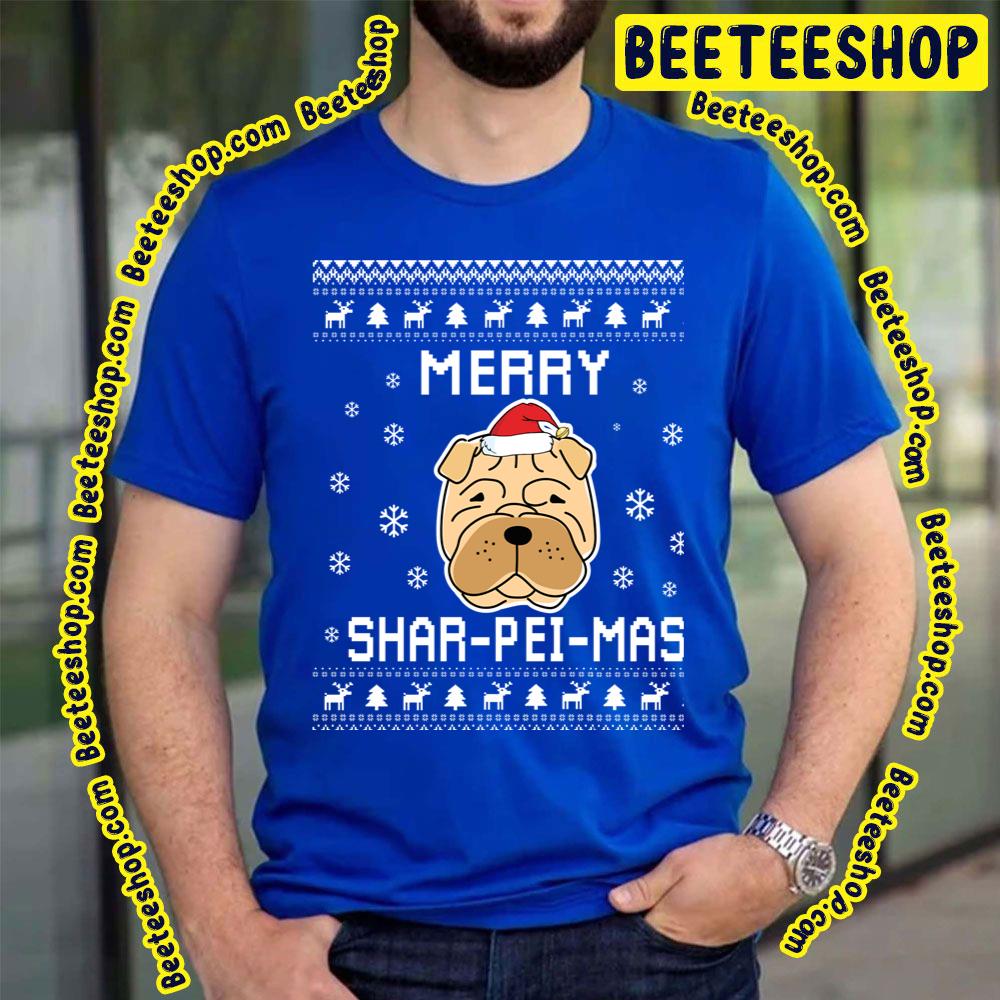 Shar Pei Chibi Cute Christmas Funny Art Trending Unisex T-Shirt Shar Pei Chibi Cute Christmas Funny Art Trending Unisex T-Shirt