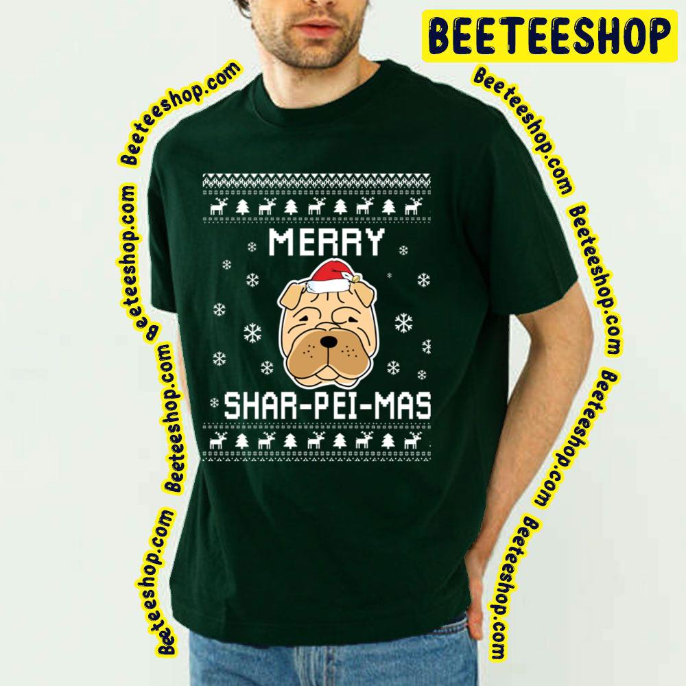 Shar Pei Chibi Cute Christmas Funny Art Trending Unisex T-Shirt Shar Pei Chibi Cute Christmas Funny Art Trending Unisex T-Shirt