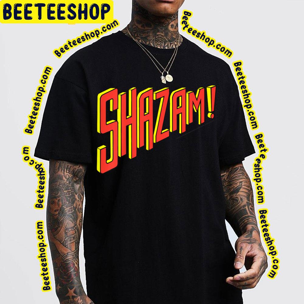 Shazam Slanted Text Logo Funny For Fans Trending Unisex Sweatshirt Shazam Slanted Text Logo Funny For Fans Trending Unisex Sweatshirt