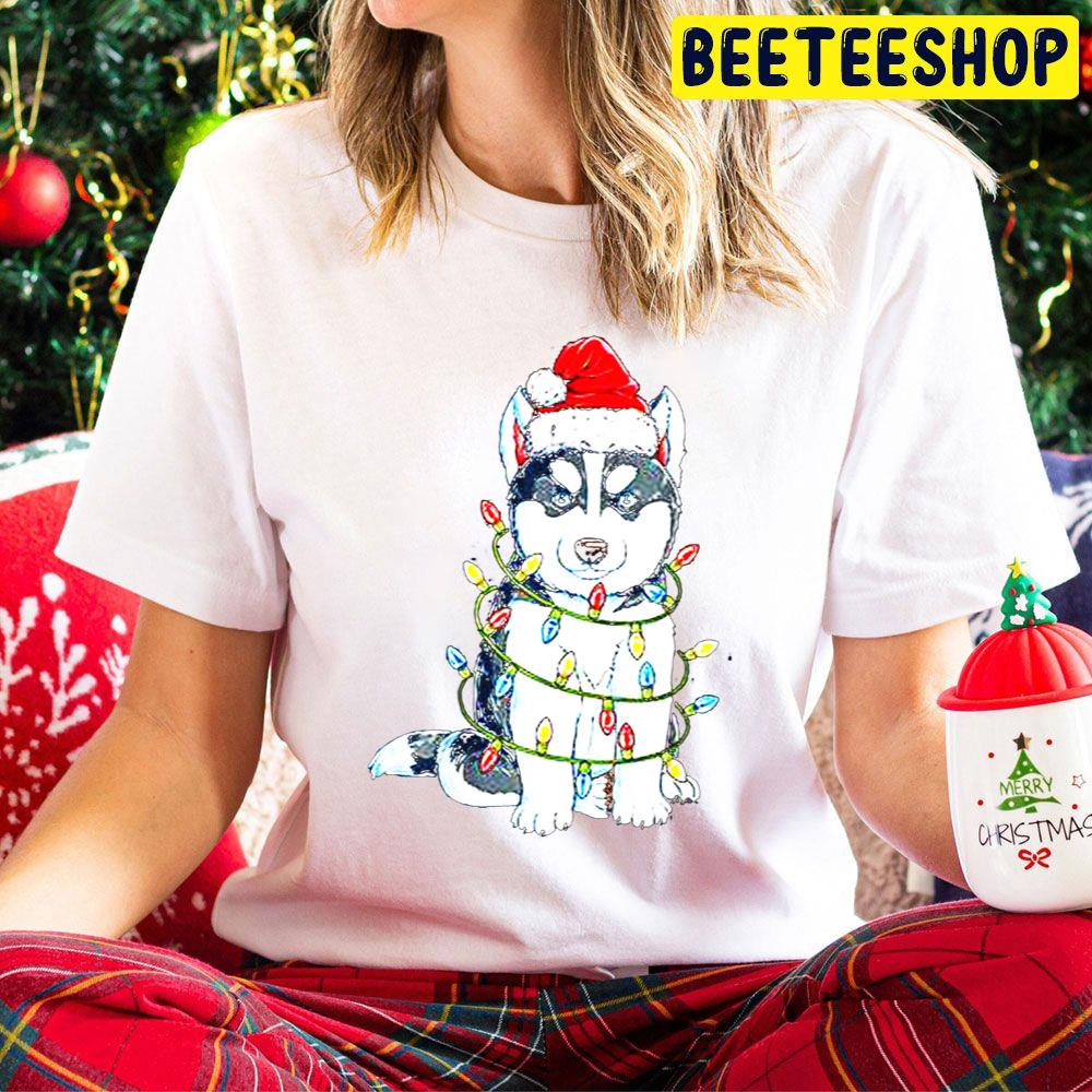 Siberian Husky Santa Christmas Tree Trending Unisex Hoodie Siberian Husky Santa Christmas Tree Trending Unisex Hoodie