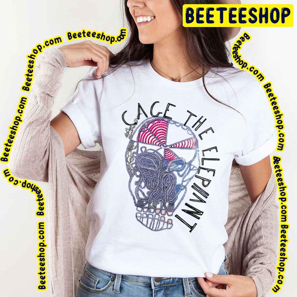 Skull Of Cage Elephant Vintage Art Trending Unisex T-Shirt Skull Of Cage Elephant Vintage Art Trending Unisex T-Shirt