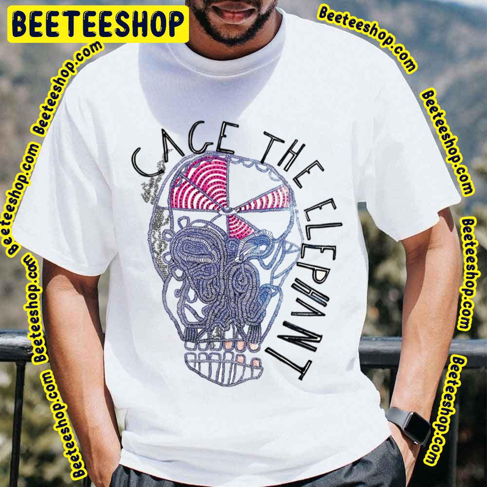 Skull Of Cage Elephant Vintage Art Trending Unisex T-Shirt Skull Of Cage Elephant Vintage Art Trending Unisex T-Shirt