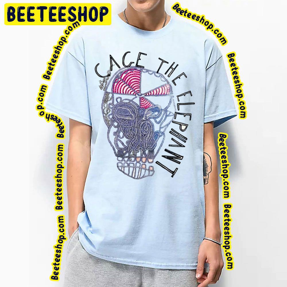 Skull Of Cage Elephant Vintage Art Trending Unisex T-Shirt Skull Of Cage Elephant Vintage Art Trending Unisex T-Shirt