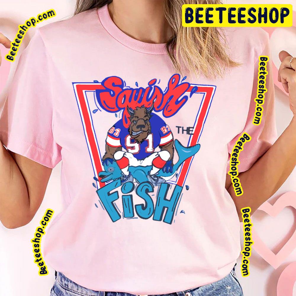 Squish The Fish Logo Vintage Colorful Art Football Trending Unisex T-Shirt Squish The Fish Logo Vintage Colorful Art Football Trending Unisex T-Shirt
