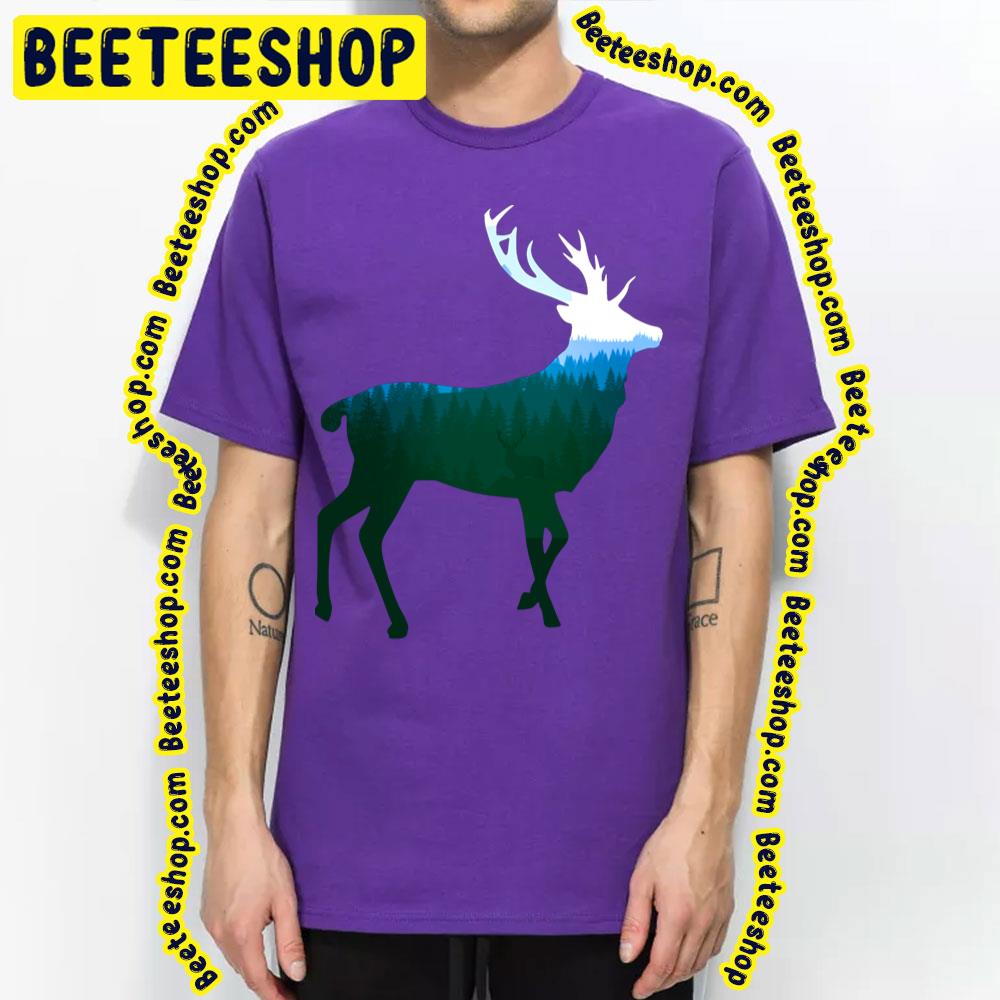 Stag Deer Buck King Of The Forest Green Trending Unisex T-Shirt Stag Deer Buck King Of The Forest Green Trending Unisex T-Shirt