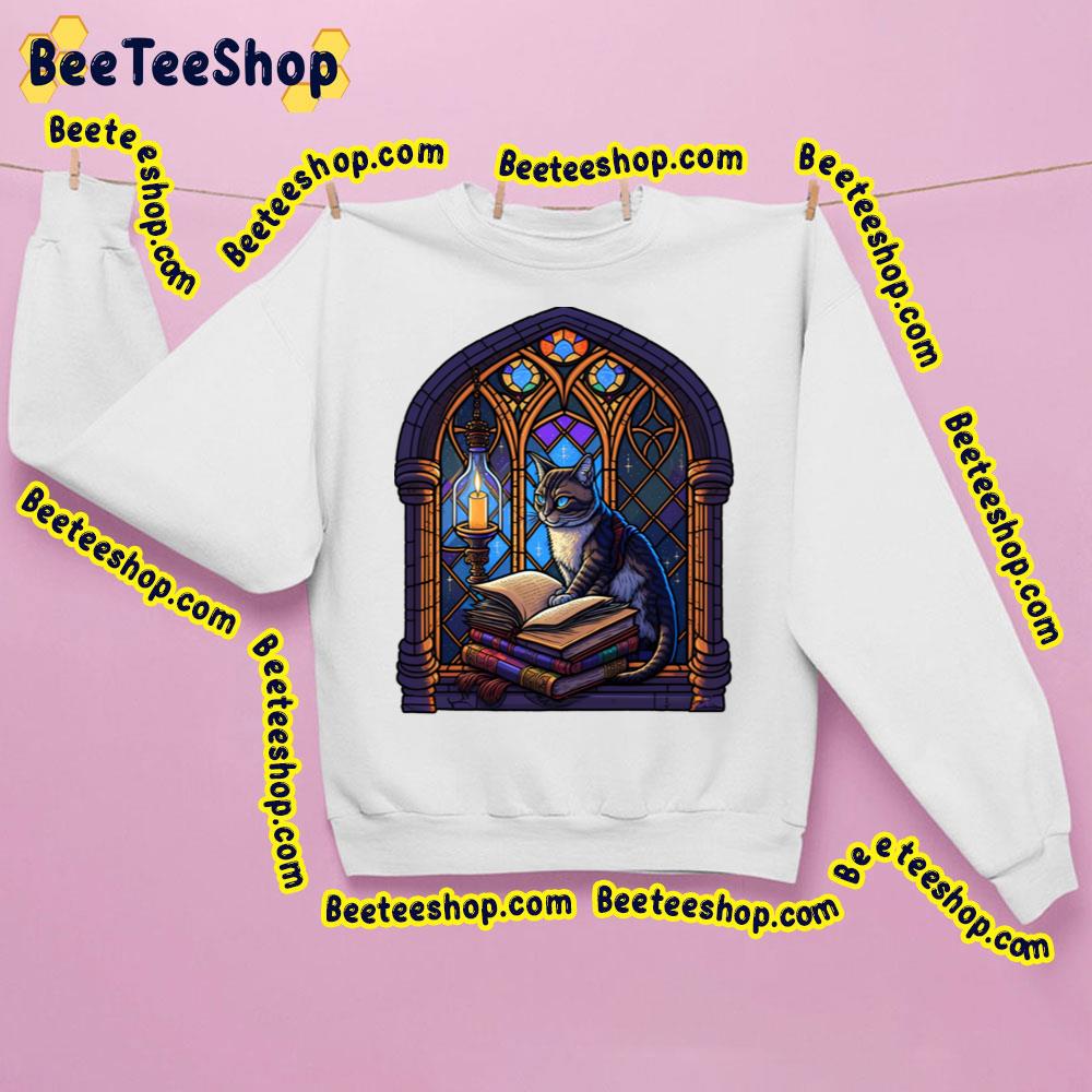Stained Glass Arcane Cat Trending Unisex Sweatshirt Stained Glass Arcane Cat Trending Unisex Sweatshirt