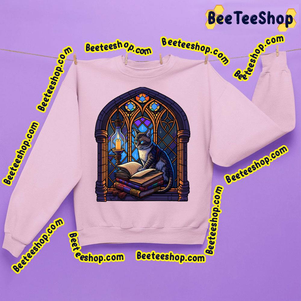 Stained Glass Arcane Cat Trending Unisex Sweatshirt Stained Glass Arcane Cat Trending Unisex Sweatshirt