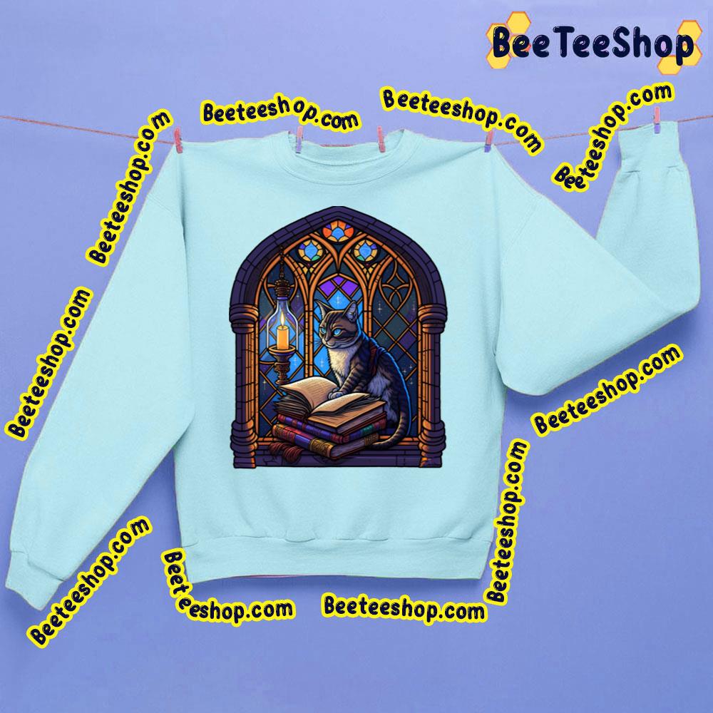 Stained Glass Arcane Cat Trending Unisex Sweatshirt Stained Glass Arcane Cat Trending Unisex Sweatshirt