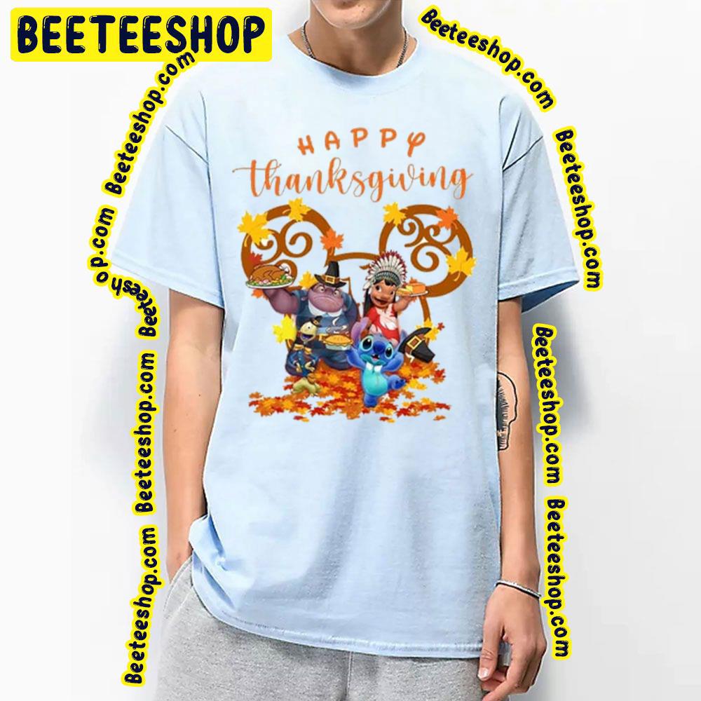 Stitch Lilo Jumba Pleakle Happy Thanksgiving Trending Unisex T-Shirt Stitch Lilo Jumba Pleakle Happy Thanksgiving Trending Unisex T-Shirt