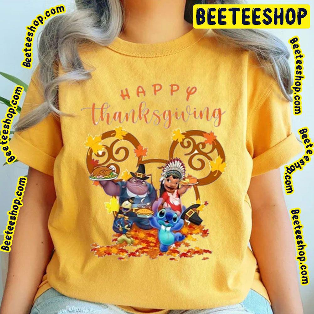 Stitch Lilo Jumba Pleakle Happy Thanksgiving Trending Unisex T-Shirt Stitch Lilo Jumba Pleakle Happy Thanksgiving Trending Unisex T-Shirt