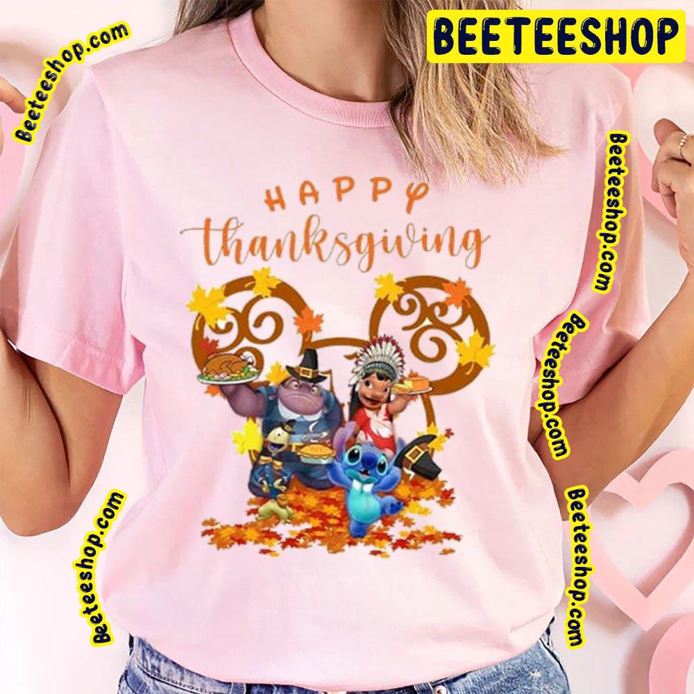 Stitch Lilo Jumba Pleakle Happy Thanksgiving Trending Unisex T-Shirt Stitch Lilo Jumba Pleakle Happy Thanksgiving Trending Unisex T-Shirt