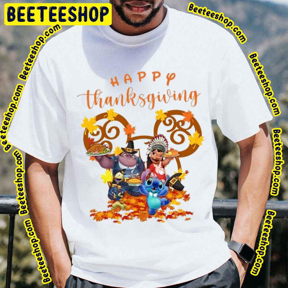 Stitch Lilo Jumba Pleakle Happy Thanksgiving Trending Unisex T-Shirt Stitch Lilo Jumba Pleakle Happy Thanksgiving Trending Unisex T-Shirt