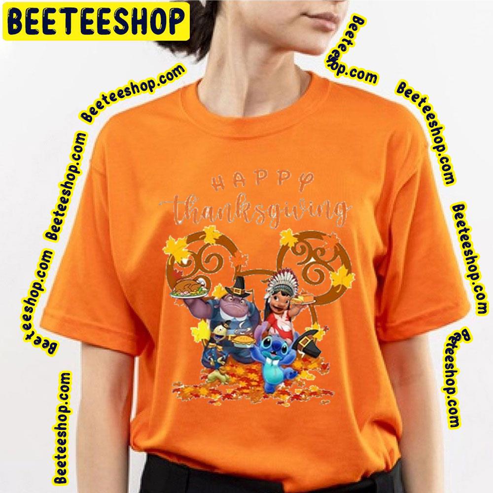 Stitch Lilo Jumba Pleakle Happy Thanksgiving Trending Unisex T-Shirt Stitch Lilo Jumba Pleakle Happy Thanksgiving Trending Unisex T-Shirt