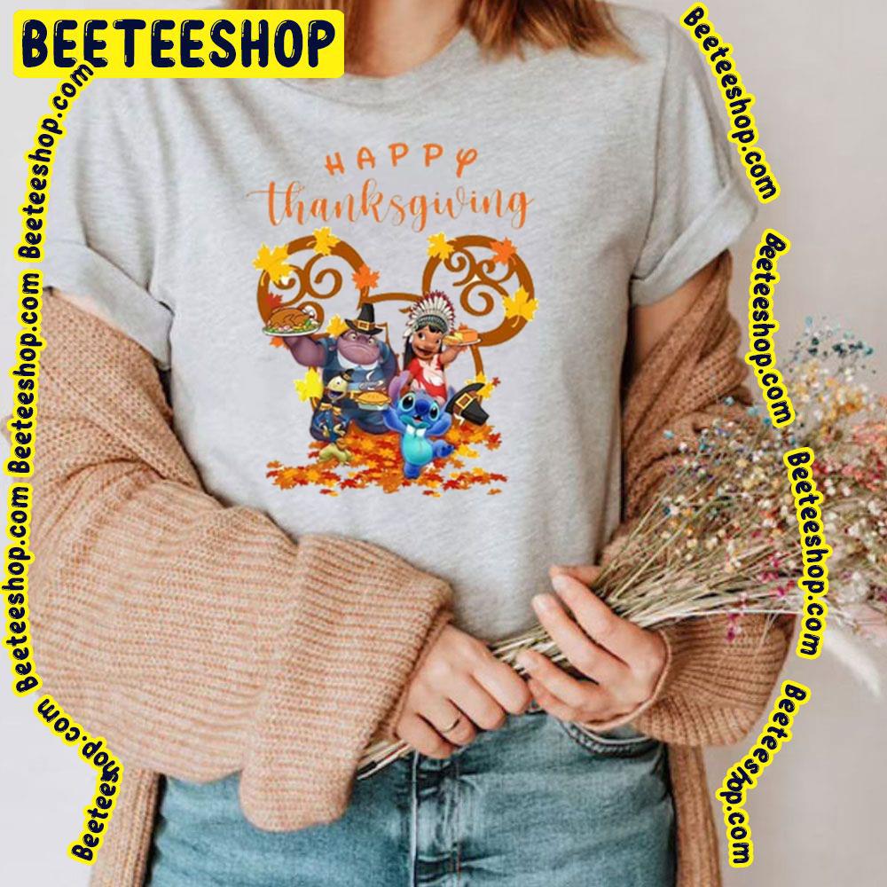 Stitch Lilo Jumba Pleakle Happy Thanksgiving Trending Unisex T-Shirt Stitch Lilo Jumba Pleakle Happy Thanksgiving Trending Unisex T-Shirt
