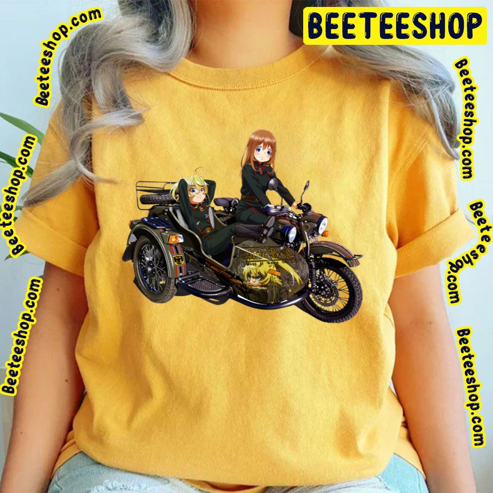 Tanya Degurechaff And Viktoriya Ivanovna Serebryakov On A Cool Three Wheeler Trending Unisex T-Shirt Tanya Degurechaff And Viktoriya Ivanovna Serebryakov On A Cool Three Wheeler Trending Unisex T-Shirt