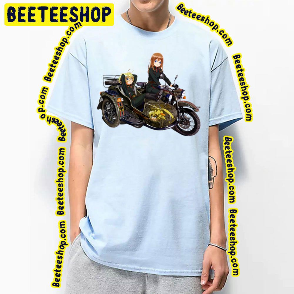 Tanya Degurechaff And Viktoriya Ivanovna Serebryakov On A Cool Three Wheeler Trending Unisex T-Shirt Tanya Degurechaff And Viktoriya Ivanovna Serebryakov On A Cool Three Wheeler Trending Unisex T-Shirt