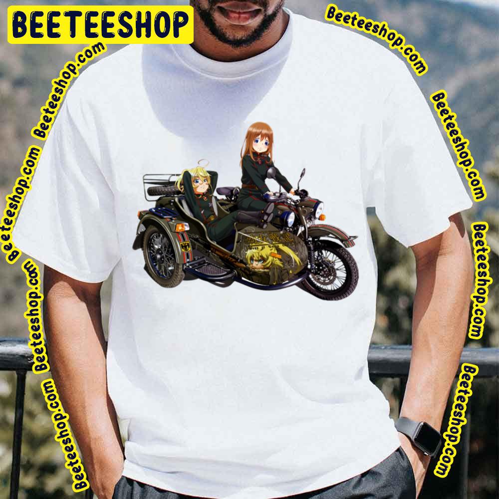 Tanya Degurechaff And Viktoriya Ivanovna Serebryakov On A Cool Three Wheeler Trending Unisex T-Shirt Tanya Degurechaff And Viktoriya Ivanovna Serebryakov On A Cool Three Wheeler Trending Unisex T-Shirt