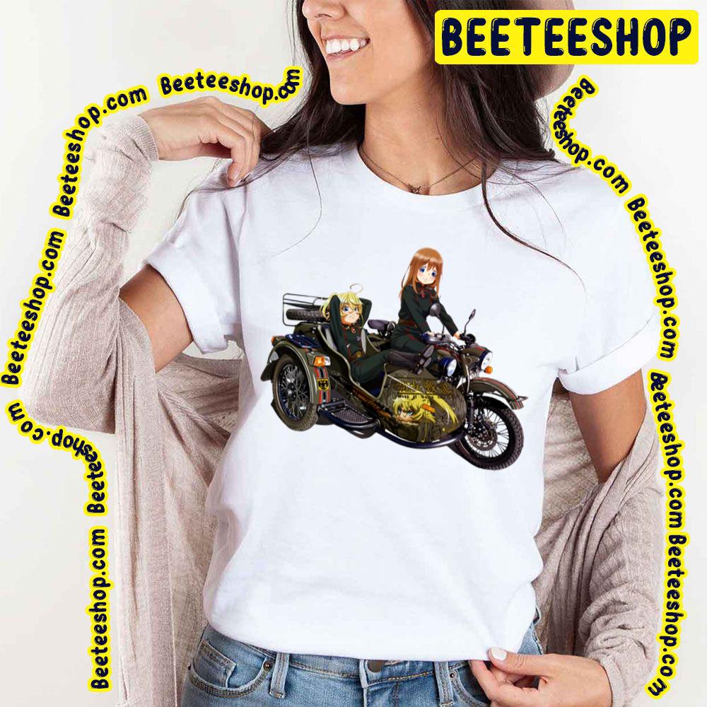 Tanya Degurechaff And Viktoriya Ivanovna Serebryakov On A Cool Three Wheeler Trending Unisex T-Shirt Tanya Degurechaff And Viktoriya Ivanovna Serebryakov On A Cool Three Wheeler Trending Unisex T-Shirt