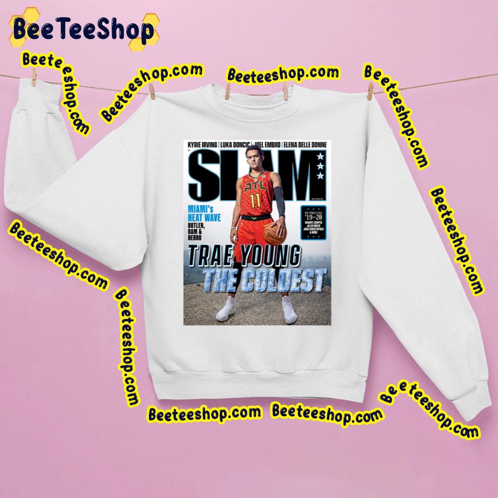 The Coldest Trae Young Slam Vintage Wallpaper Basketball Trending Unisex Sweatshirt The Coldest Trae Young Slam Vintage Wallpaper Basketball Trending Unisex Sweatshirt