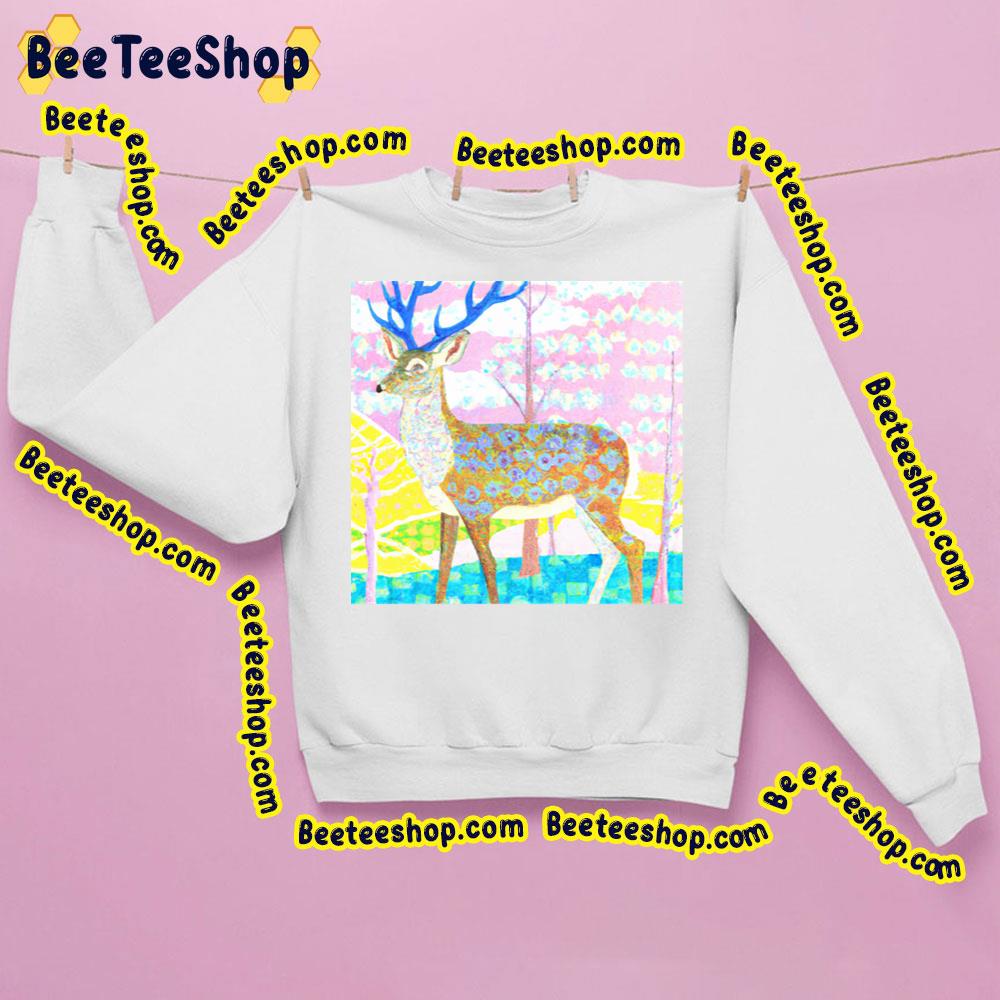 The Flower Deer King Vintage Retro Art Trending Unisex Sweatshirt The Flower Deer King Vintage Retro Art Trending Unisex Sweatshirt