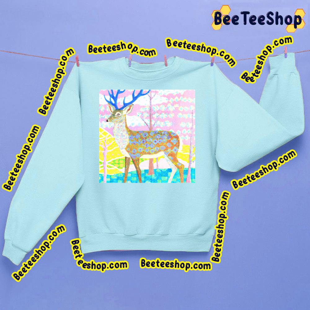 The Flower Deer King Vintage Retro Art Trending Unisex Sweatshirt The Flower Deer King Vintage Retro Art Trending Unisex Sweatshirt