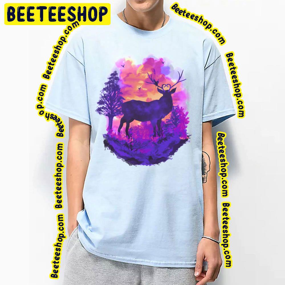 The King Of Deer Stag Vintage Art Retro Trending Unisex T-Shirt The King Of Deer Stag Vintage Art Retro Trending Unisex T-Shirt