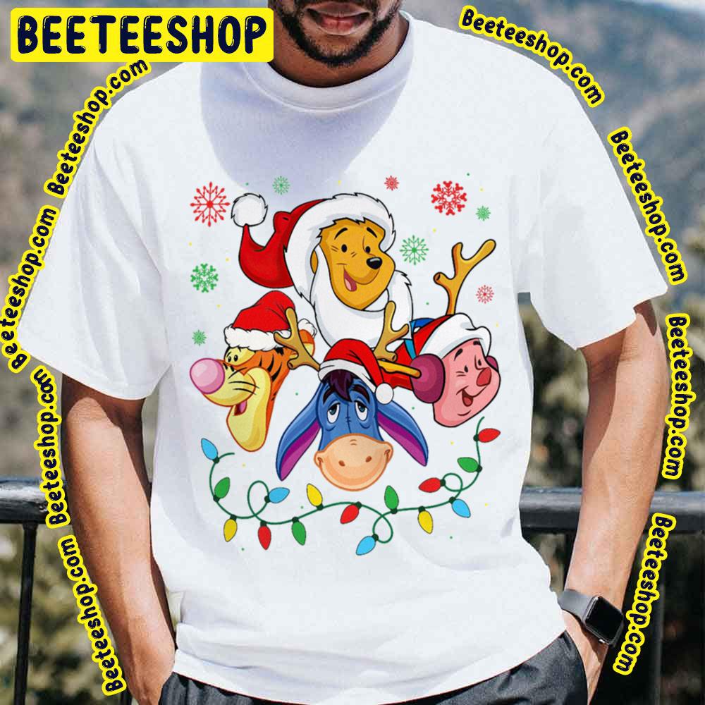 Tigger Eeyore Pooh And Piglet Winnie The Pooh Christmas Lines Trending Unisex T-Shirt Tigger Eeyore Pooh And Piglet Winnie The Pooh Christmas Lines Trending Unisex T-Shirt