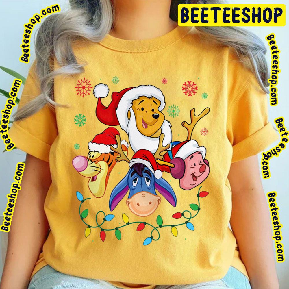 Tigger Eeyore Pooh And Piglet Winnie The Pooh Christmas Lines Trending Unisex T-Shirt Tigger Eeyore Pooh And Piglet Winnie The Pooh Christmas Lines Trending Unisex T-Shirt