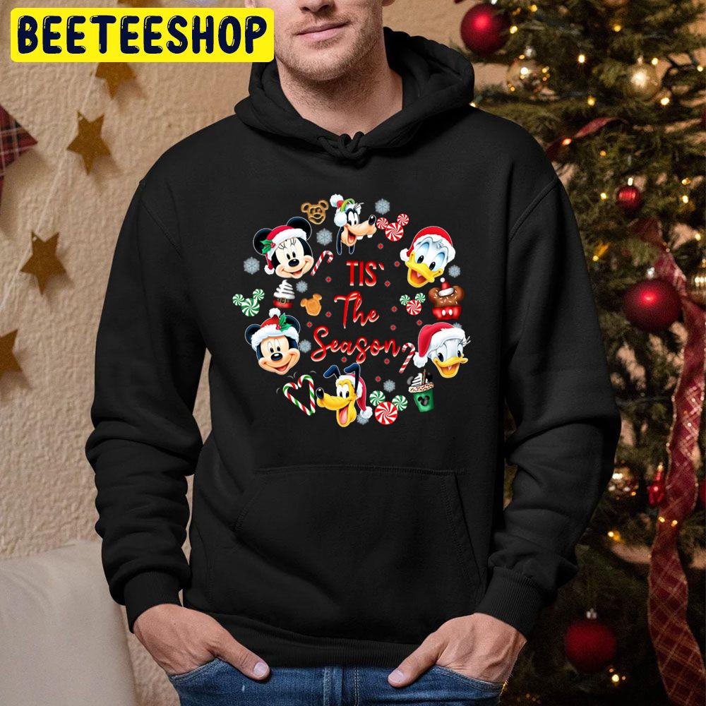 Tis' The Season Mickey And Friends Minnie Mickey Goofy Daisy Donald Pluto Christmas Trending Unisex Hoodie Tis' The Season Mickey And Friends Minnie Mickey Goofy Daisy Donald Pluto Christmas Trending Unisex Hoodie