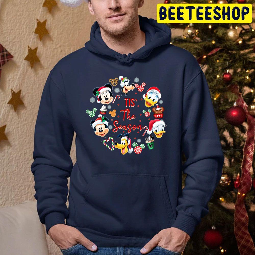 Tis' The Season Mickey And Friends Minnie Mickey Goofy Daisy Donald Pluto Christmas Trending Unisex Hoodie Tis' The Season Mickey And Friends Minnie Mickey Goofy Daisy Donald Pluto Christmas Trending Unisex Hoodie