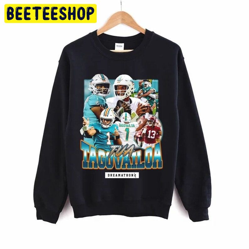 Tua Tagovailoa Vintage 90s Style Rap Mdolphins Football Trending Unisex Shirt Tua Tagovailoa Vintage 90s Style Rap Mdolphins Football Trending Unisex Shirt