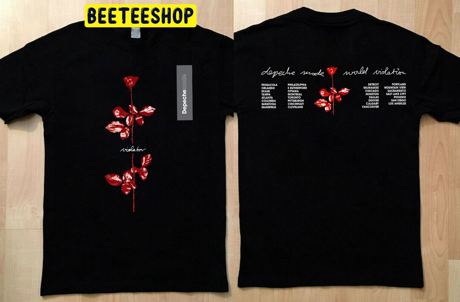 Vintage 1990 Depeche Mode World Violator Concert Double Side Trending Unisex Shirt Vintage 1990 Depeche Mode World Violator Concert Double Side Trending Unisex Shirt