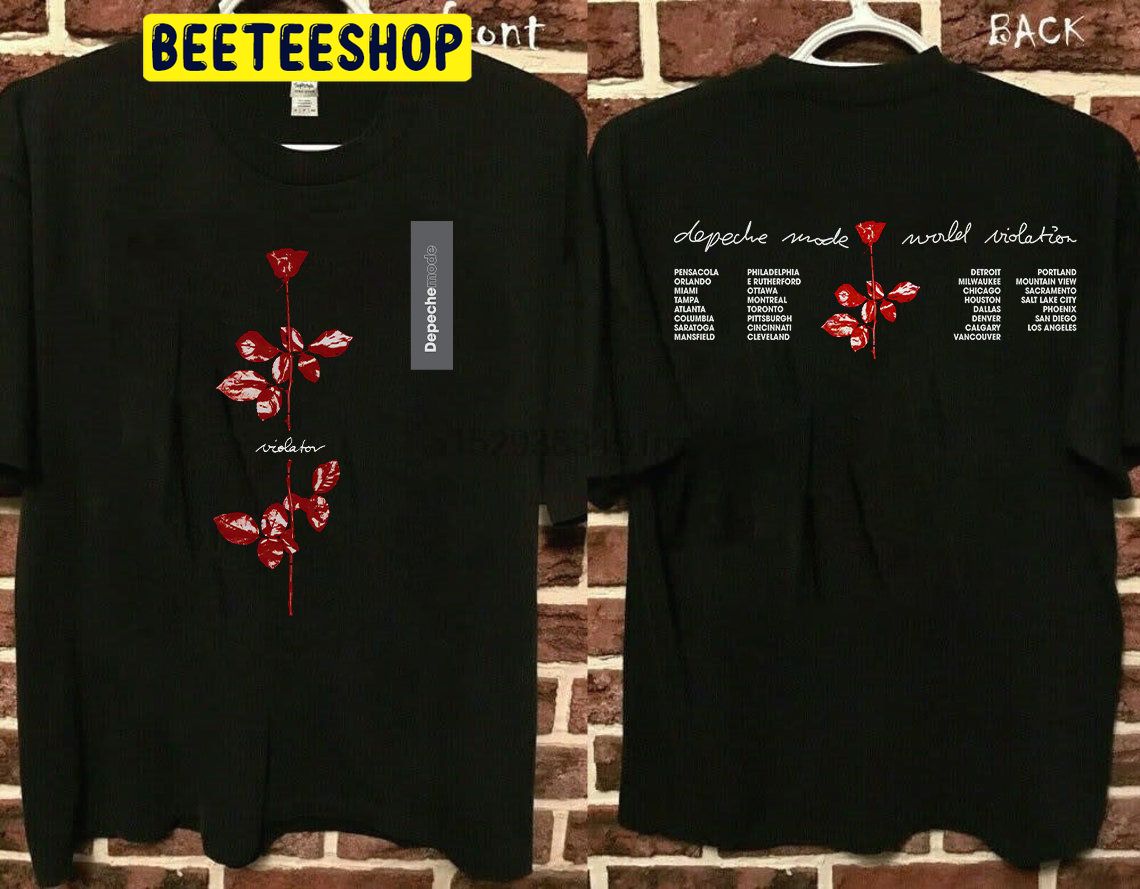 Vintage 1990 Depeche Mode World Violator Concert Double Side Trending Unisex Shirt Vintage 1990 Depeche Mode World Violator Concert Double Side Trending Unisex Shirt