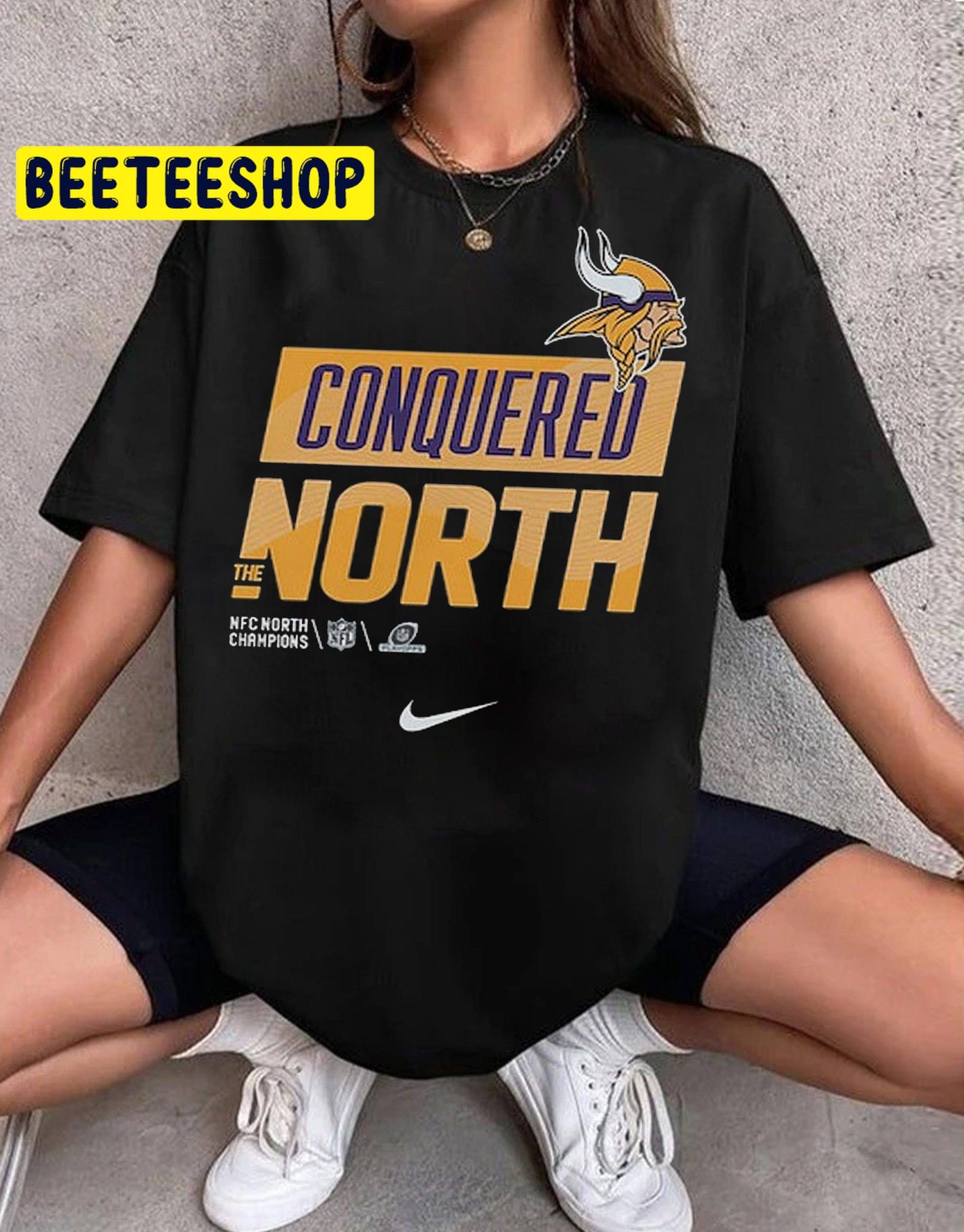 Vintage NFC NORTH Champion Vikings Football Conquered North Champ Trending Unisex Shirt Vintage NFC NORTH Champion Vikings Football Conquered North Champ Trending Unisex Shirt